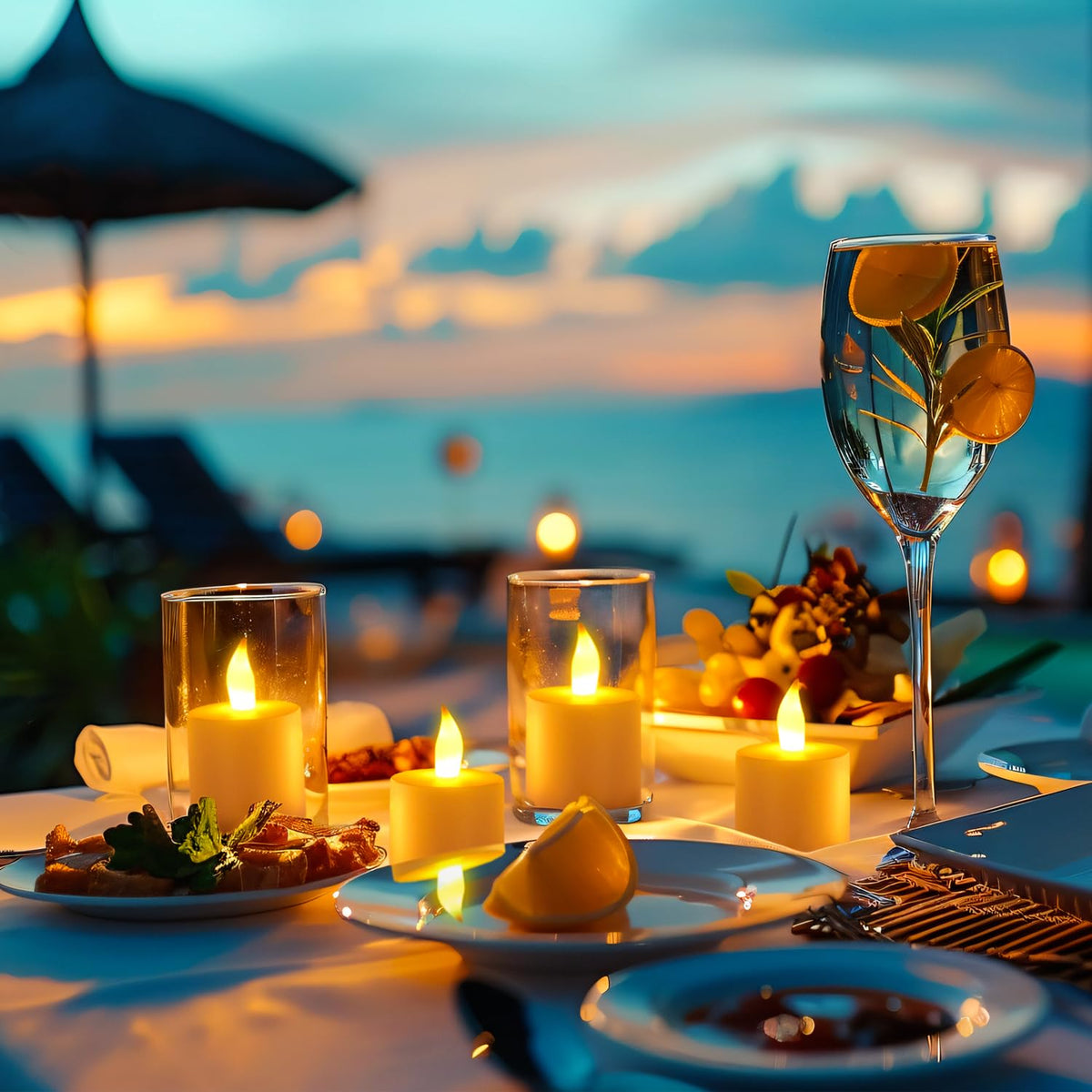 Esup ambient candlelight enhances weddings, parties, and cozy home gatherings.