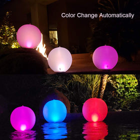 IP68 waterproof glow globe resists rain for poolside ambience.