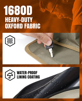 Eswilran 1680D Oxford fabric close up highlights durability during rugged use.