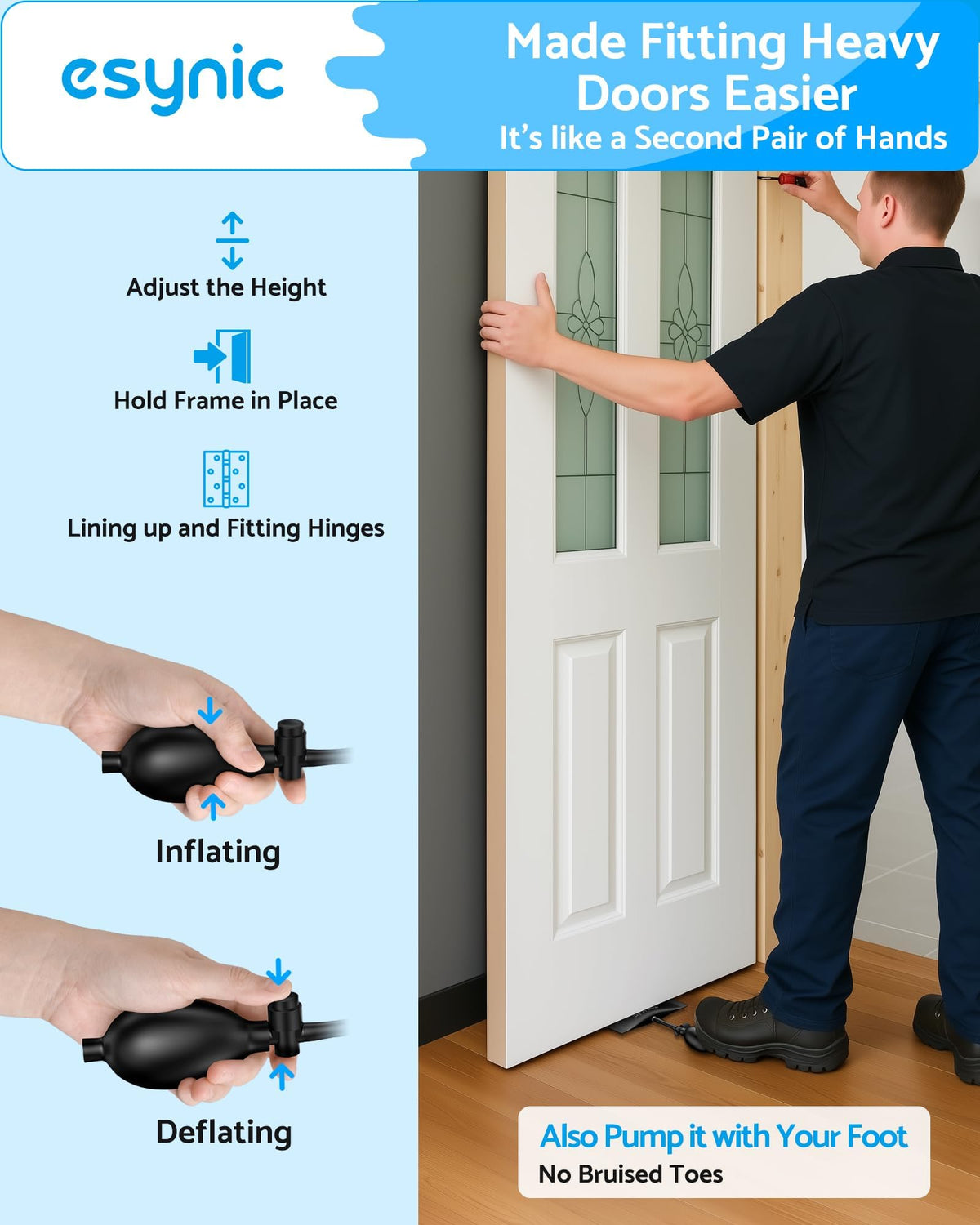 eSynic quick-release valve in action speeds up door installations