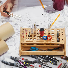 ESYTEOOT natural bamboo material offers eco-friendly durability for tool storage.