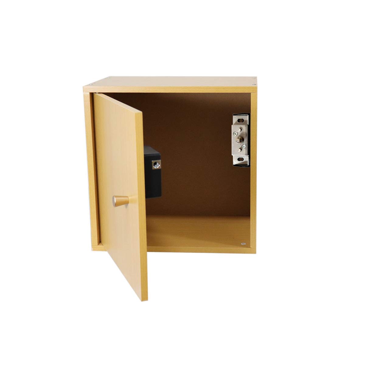 Internal mechanism of ETEKJOY RFID lock, rugged metal latch for durable security.