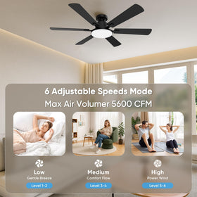 Eterfun flush-mount design simplifies installation on standard ceilings