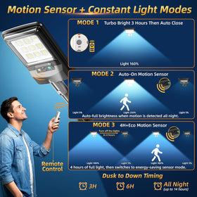 Etetale 180-degree illumination covers wide areas for improved security.
