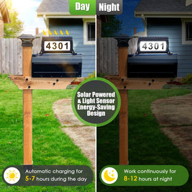 Etetale solar address sign includes 0-9 stickers for custom address