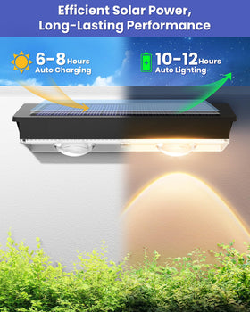 Etetale Solar Fence Lights install along walls and railings to guide stairs after dusk.