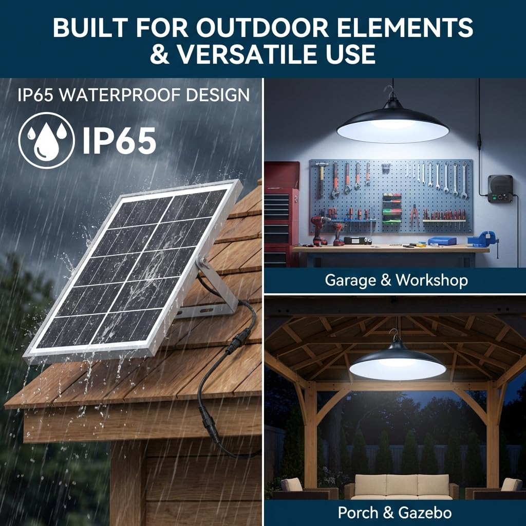 Etetale solar shed light daytime mode provides ambient lighting.