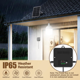 Etetale IP65 waterproof solar light withstands rain and snow for year-round use.