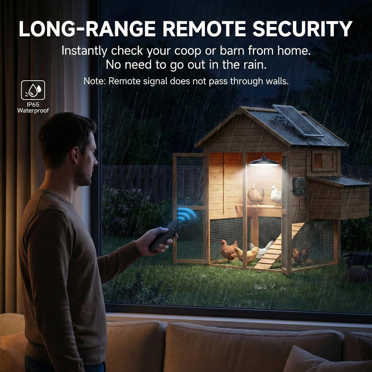 Etetale solar light with remote control enables easy operation.