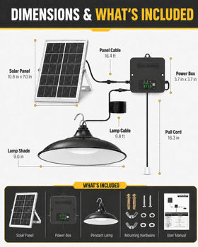 Etetale 7x10 inch solar panel and 6000mAh battery extend runtime
