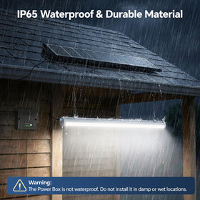 Etetale Solar Shop Light delivers 1500lm for bright workshop visibility.