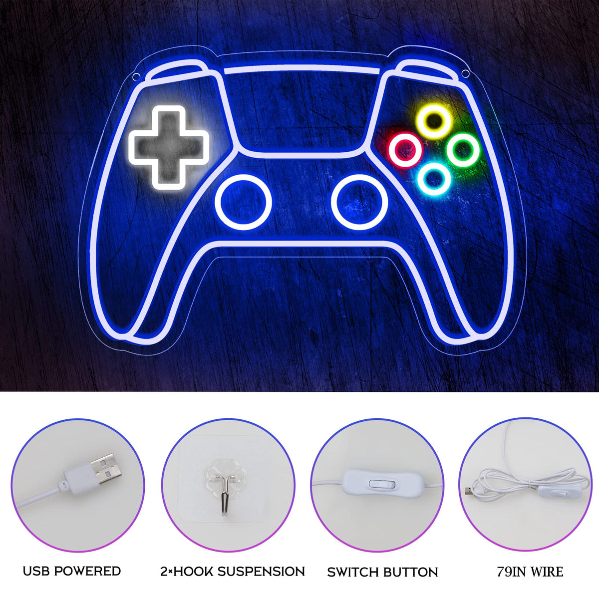Ethereal Lomoer neon sign creates party-room ambience with soft LED glow.