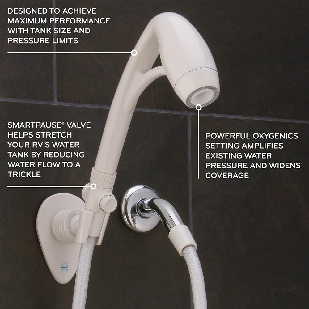 ETL Oxygenics BodySpa RV hand shower with wall mount for space saving