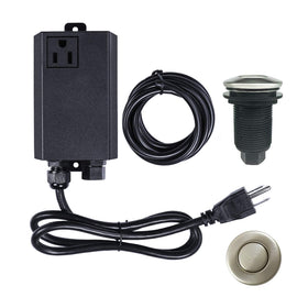 Etoolcity air switch button brushed nickel for easy disposal control.