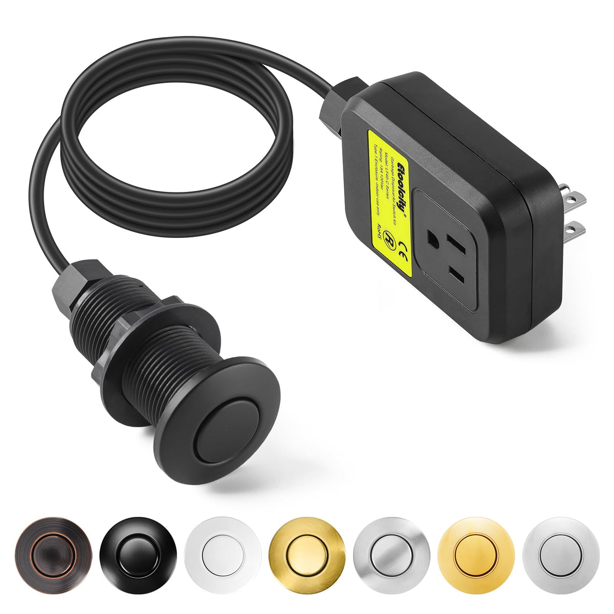Etoolcity air switch button front view demonstrates easy reach and clean design.