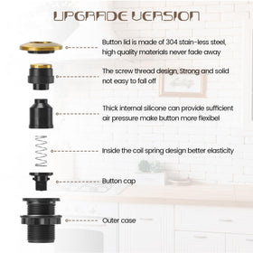 Etoolcity air switch button in long stainless steel brushed finish for durable operation.