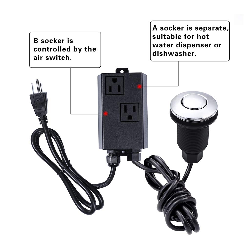 Etoolcity 3.3 ft air tube connects the button to the control unit for reliable operation.