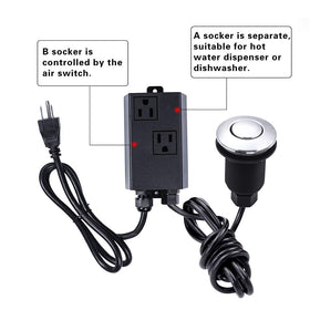 Etoolcity 3.3 ft air tube connects the button to the control unit for reliable operation.