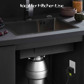 Etoolcity black stainless air switch complements modern kitchen aesthetics.
