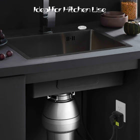 Front-of-sink cabinet setup using Etoolcity kit for easy access.