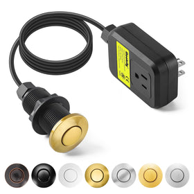 Etoolcity garbage disposal air switch kit on sink top provides easy control.
