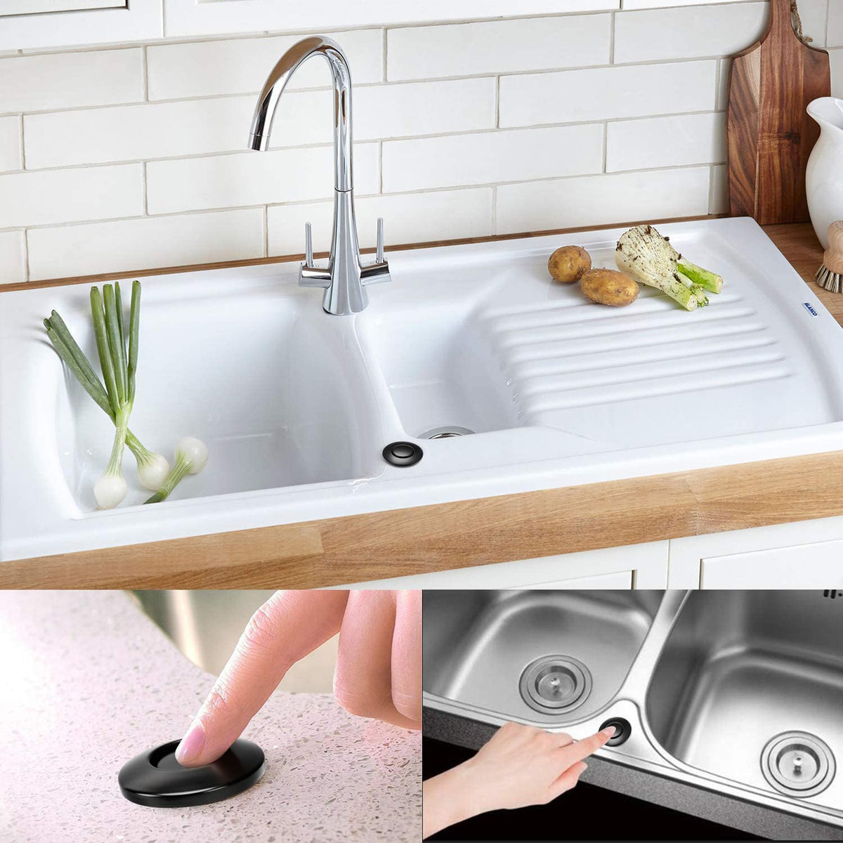 Etoolcity nano-markless hook for clean attachment under the sink.