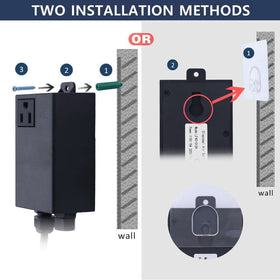 Etoolcity stainless-steel black push button adds durable, stylish countertop switch.