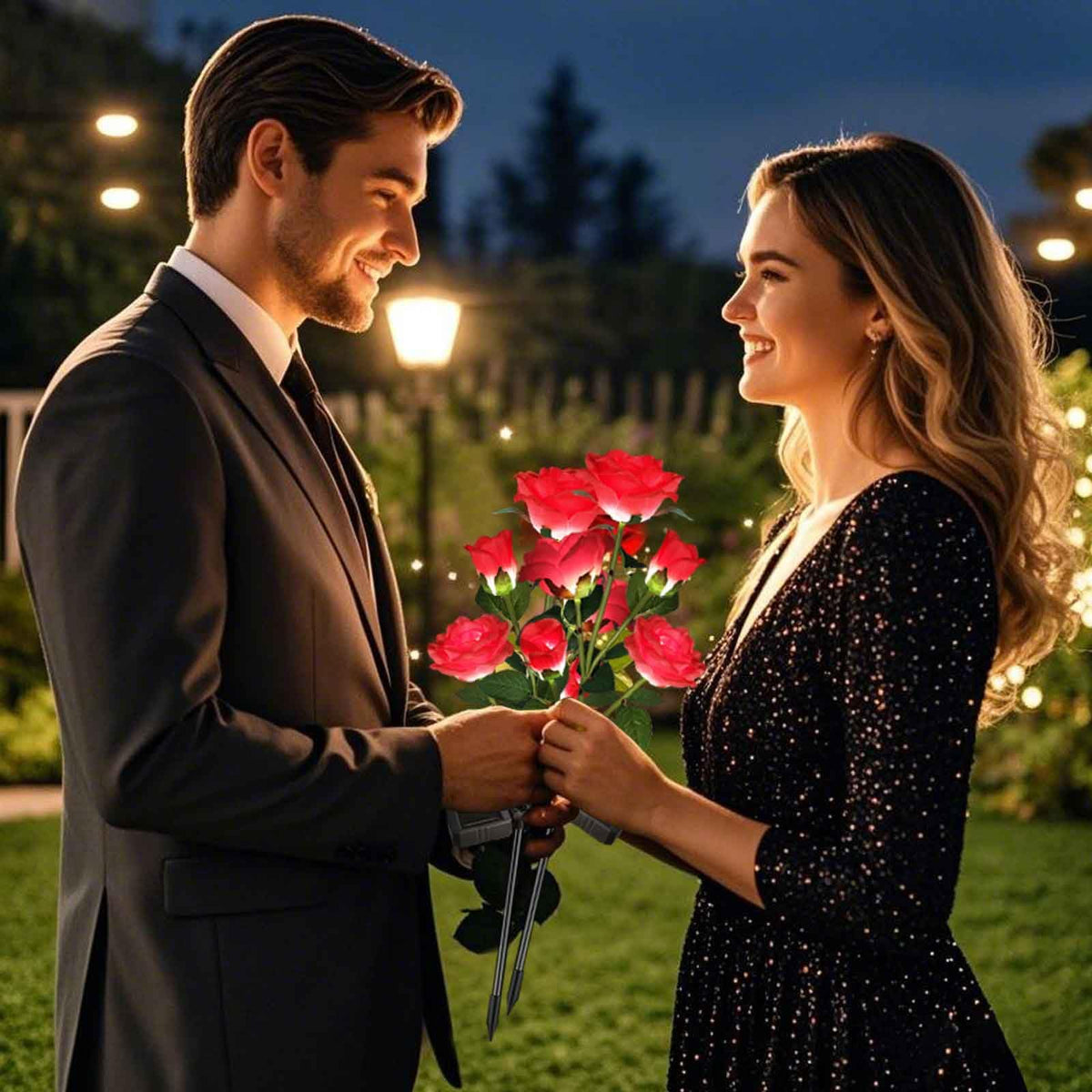 Etre Jeune two-pack rose lights providing flexible decor options