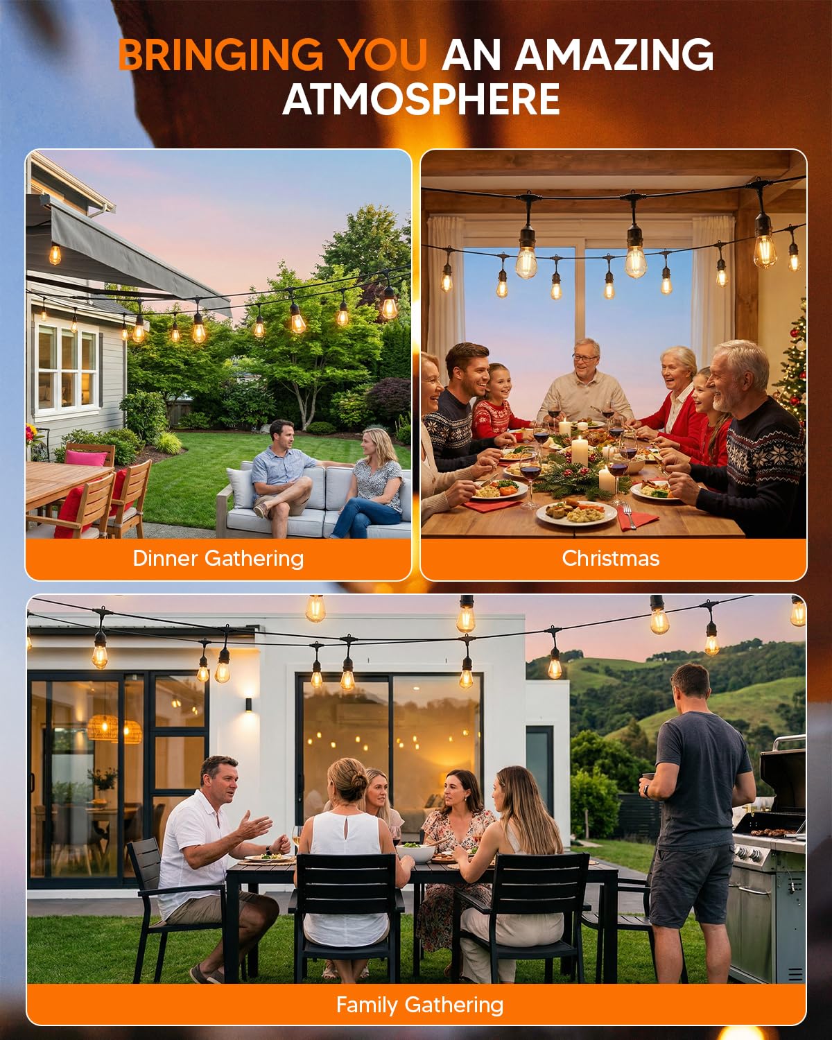 Eubricoo ambient lighting ideal for cozy garden dinners and events