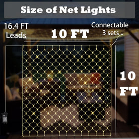 Eueasy connectable net lights allow scalable displays across multiple setups.