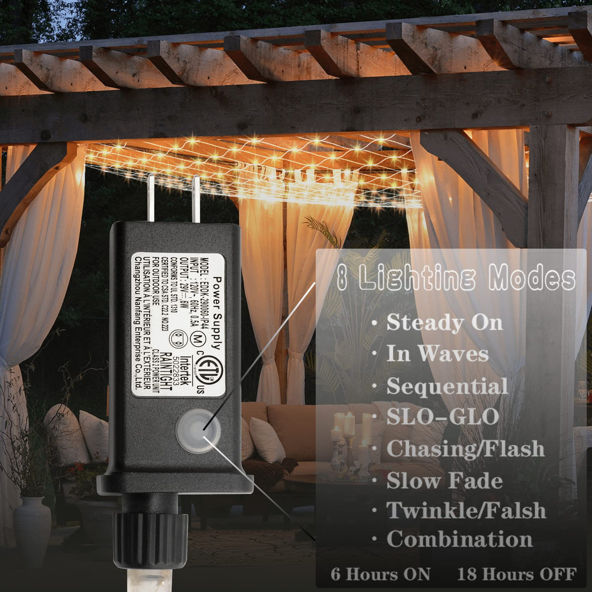 Eueasy wedding net lights provide romantic glow for ceremonies.