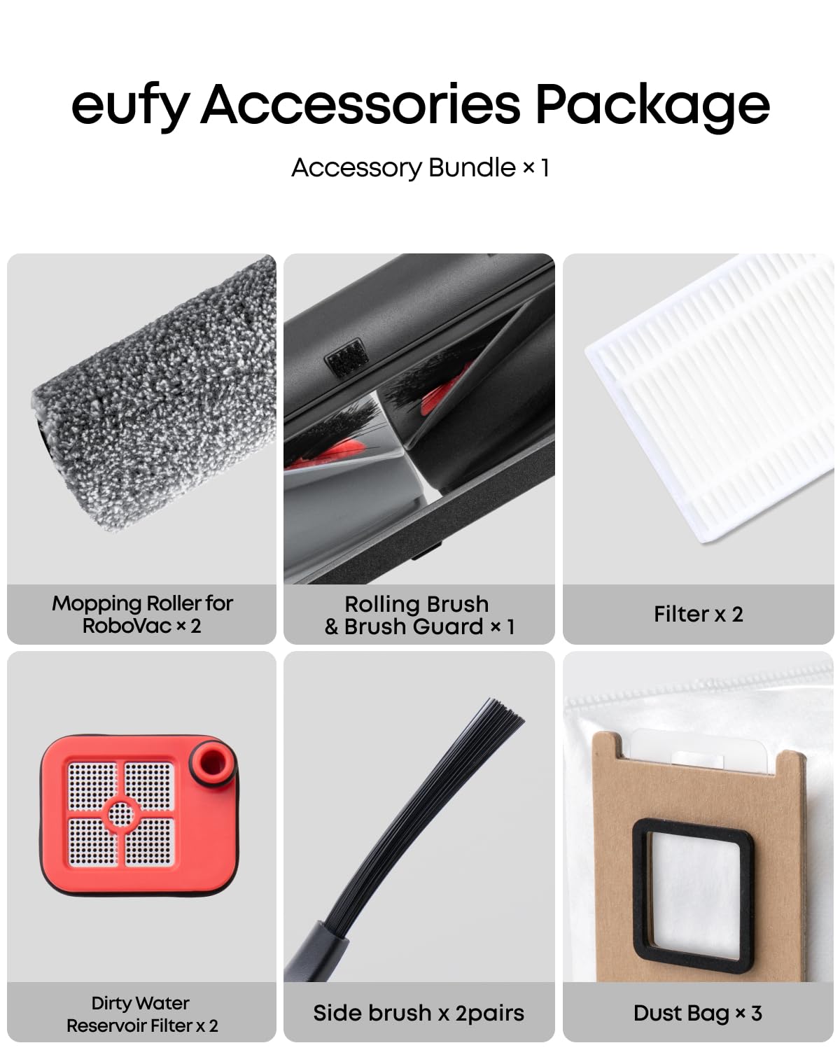 eufy Replacement Kit C28 Roller Brush Guard helps prevent tangles