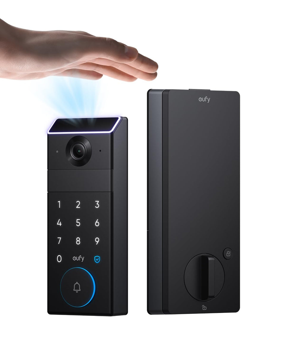 eufy Security FamiLock S3 palm-vein unlock shows fast secure access