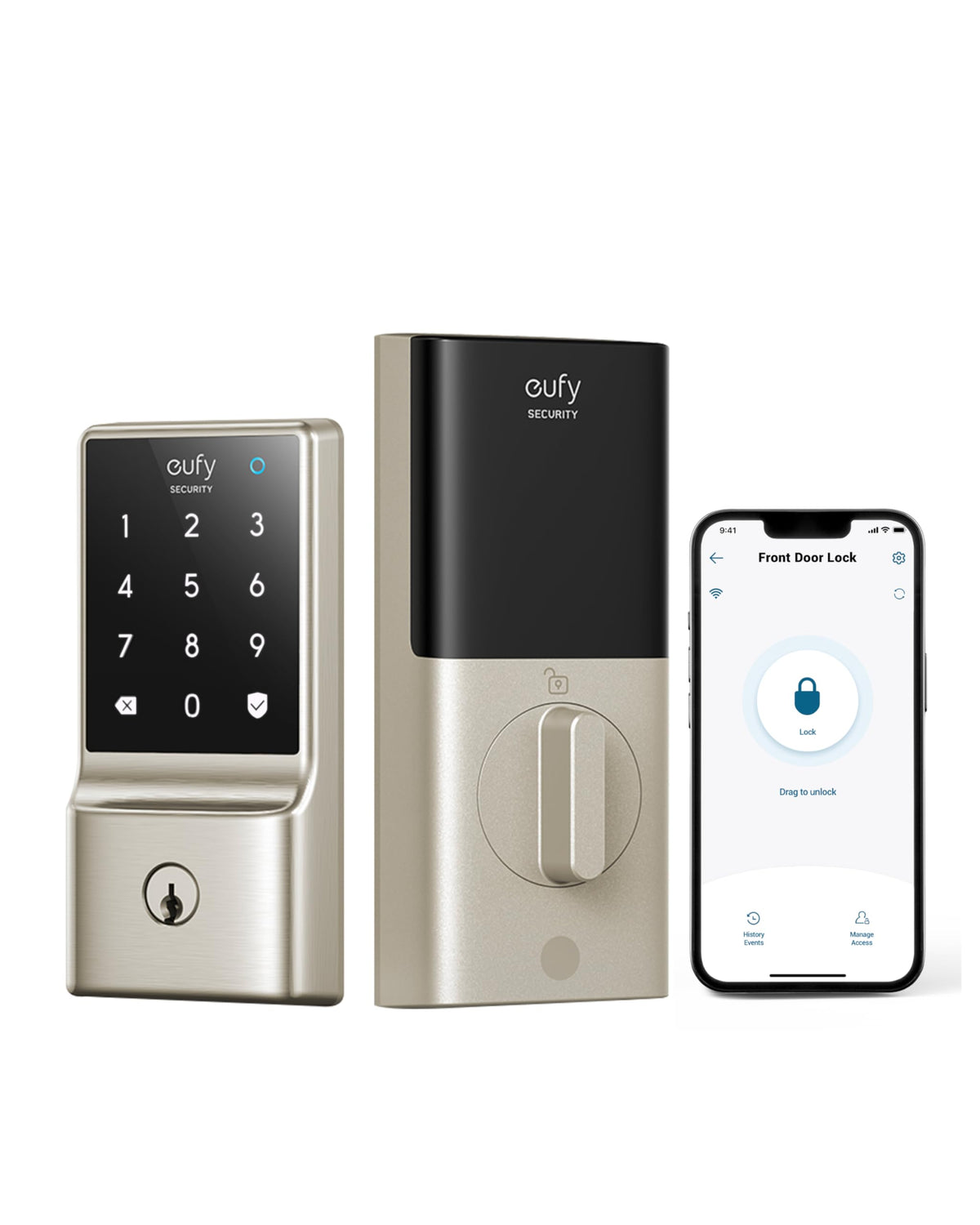 eufy Security C210 front door keypad enabling seamless keyless entry