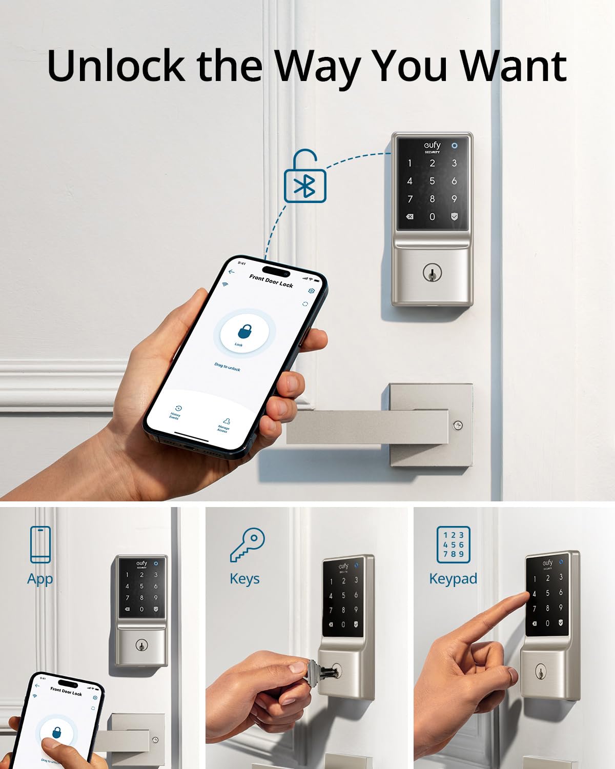 eufy Security C210 touchscreen close-up for quick access