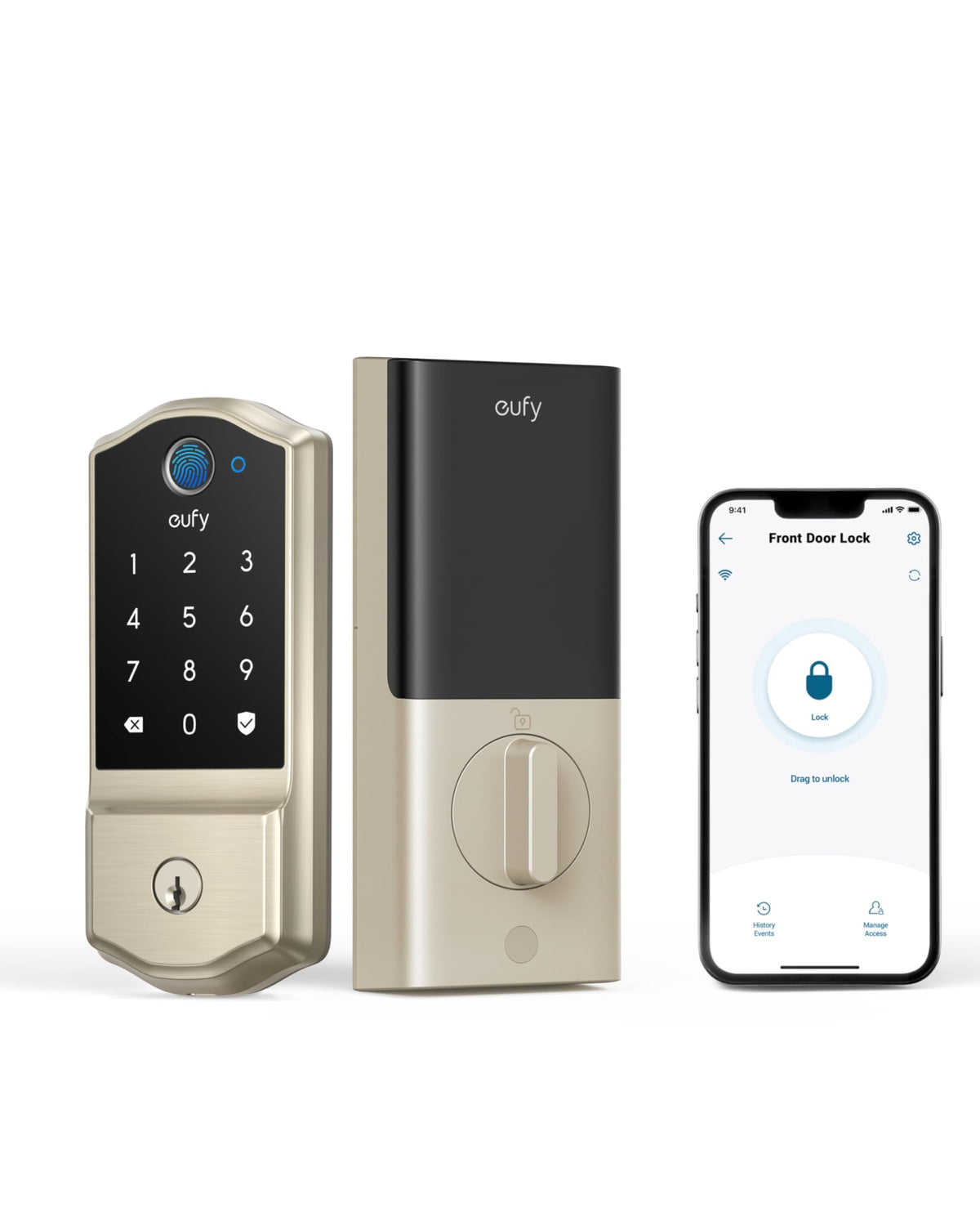 eufy Security C220 front door installation view, simple setup.