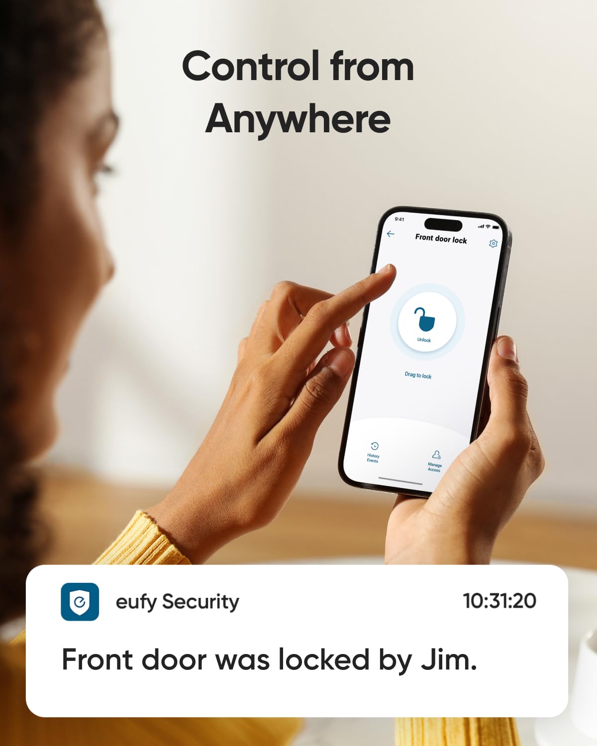 eufy Security C220 keypad-entry close-up for versatile access