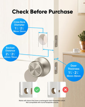 eufy Security Smart Lock C30 installed on a door with built-in Wi-Fi, no bridge