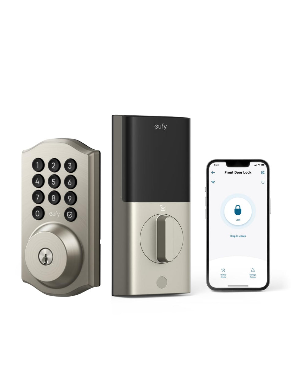 eufy Security Smart Lock C30 front door with built-in Wi‑Fi keypad for convenient keyless access