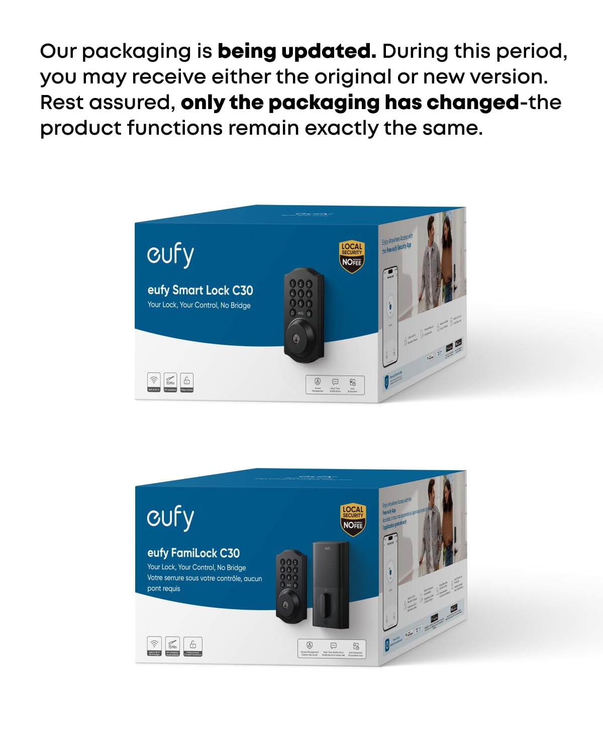 Eufy Security Smart Lock C30 installed on door showing secure entry