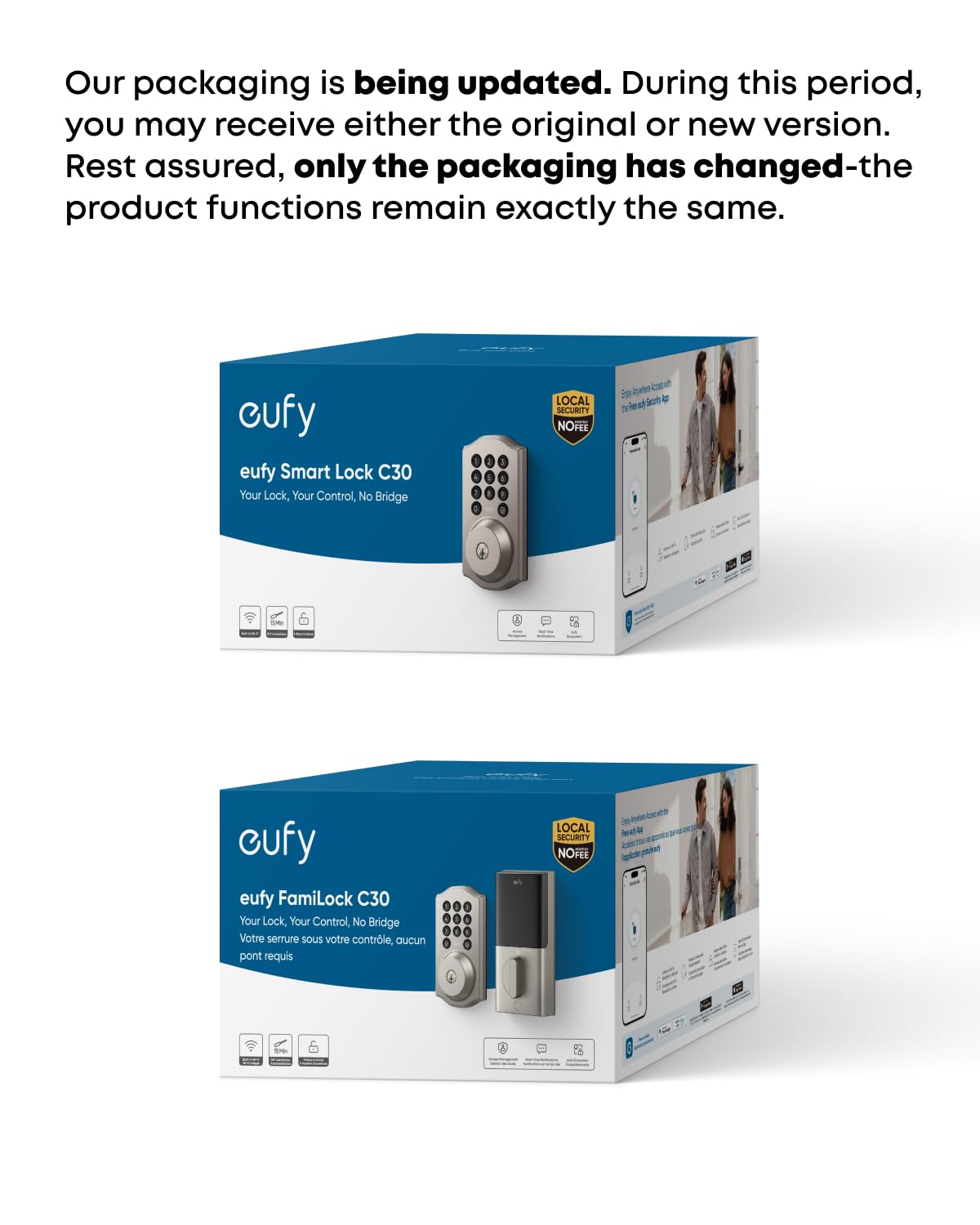 eufy Security Smart Lock C30 physical keypad for reliable, tactile entry