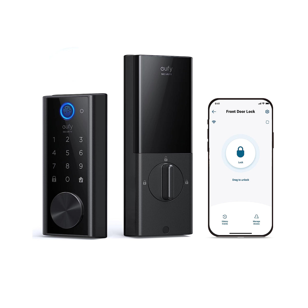 eufy Security S230 front view, a sleek entry lock for easy access