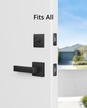 eufy Security Square Door Handle pairs with Smart Lock for enhanced front-door security.