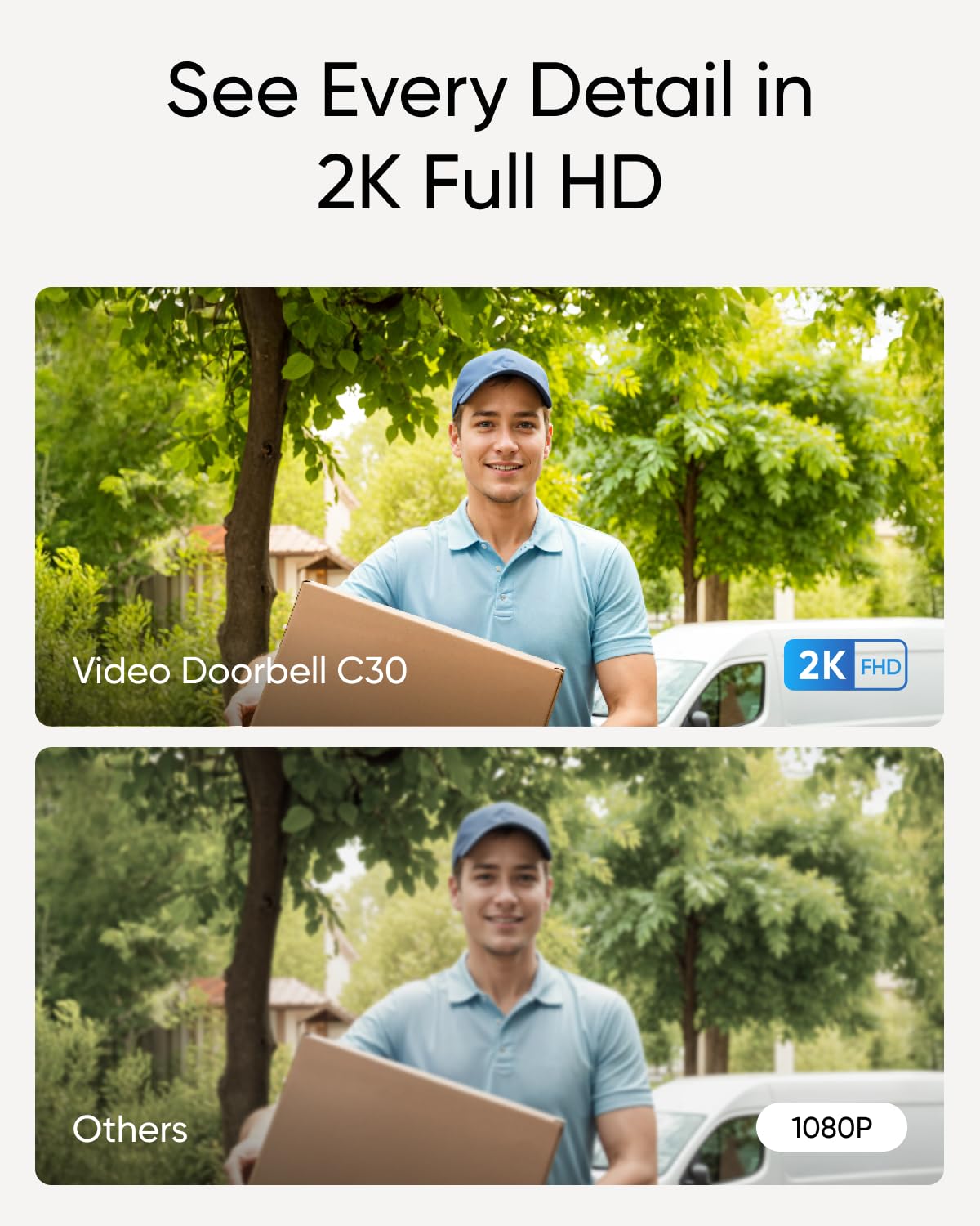 eufy Security Video Doorbell C30 AI detects people to reduce false alerts