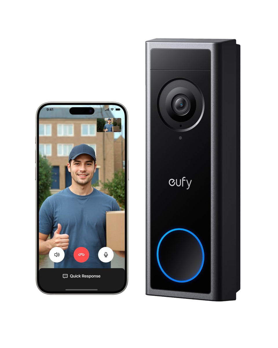 eufy Security Video Doorbell C30 front view in crisp 2K for clear doorstep visuals