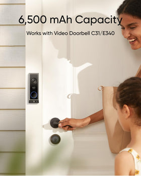 eufy Security Video Doorbell C31 battery pack enables cordless placement