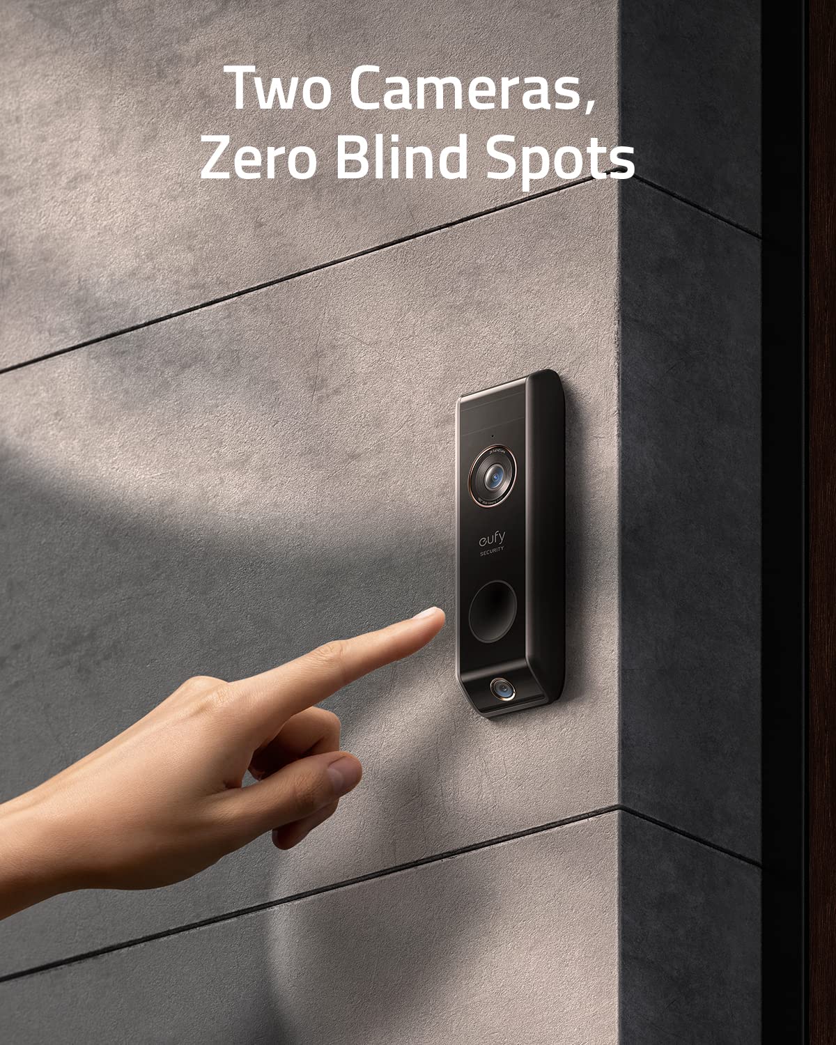 eufy Security Video Doorbell Dual Camera night-view captures faces clearly in low light