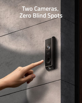 eufy Security Video Doorbell Dual Camera night-view captures faces clearly in low light
