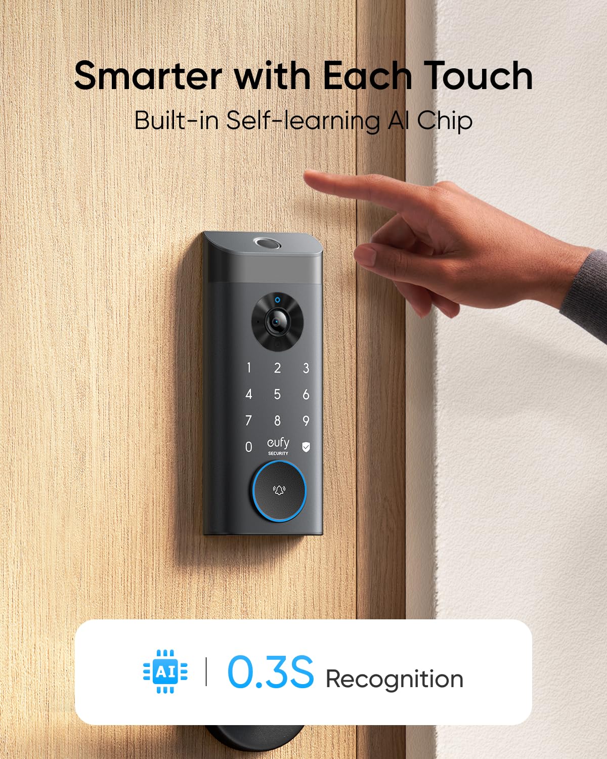 eufy Security Video Smart Lock E330 doorbell function captures visitors with video