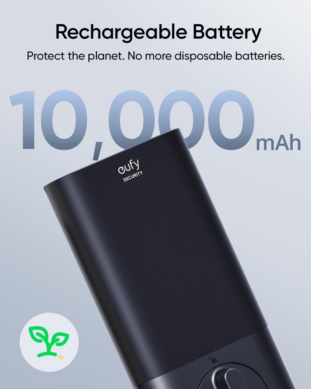 Battery status indicator on the eufy Security S330 ensuring reliable operation